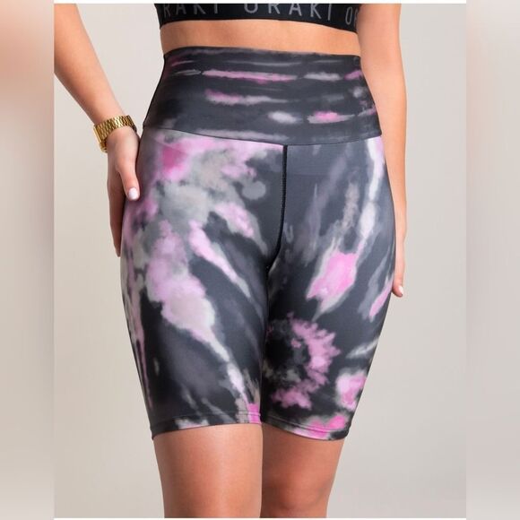 Women's Tie-Dye High-Waisted Shorts - Picture 1 of 4